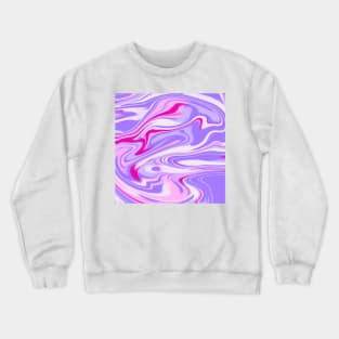 Purple pink acrylic marble art design Crewneck Sweatshirt